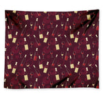 Glasses And Bottles Of Wine Print Tapestry