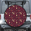Glasses And Bottles Of Wine Print Tire Cover