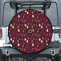 Glasses And Bottles Of Wine Print Tire Cover With Camera Hole