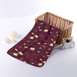Glasses And Bottles Of Wine Print Towel