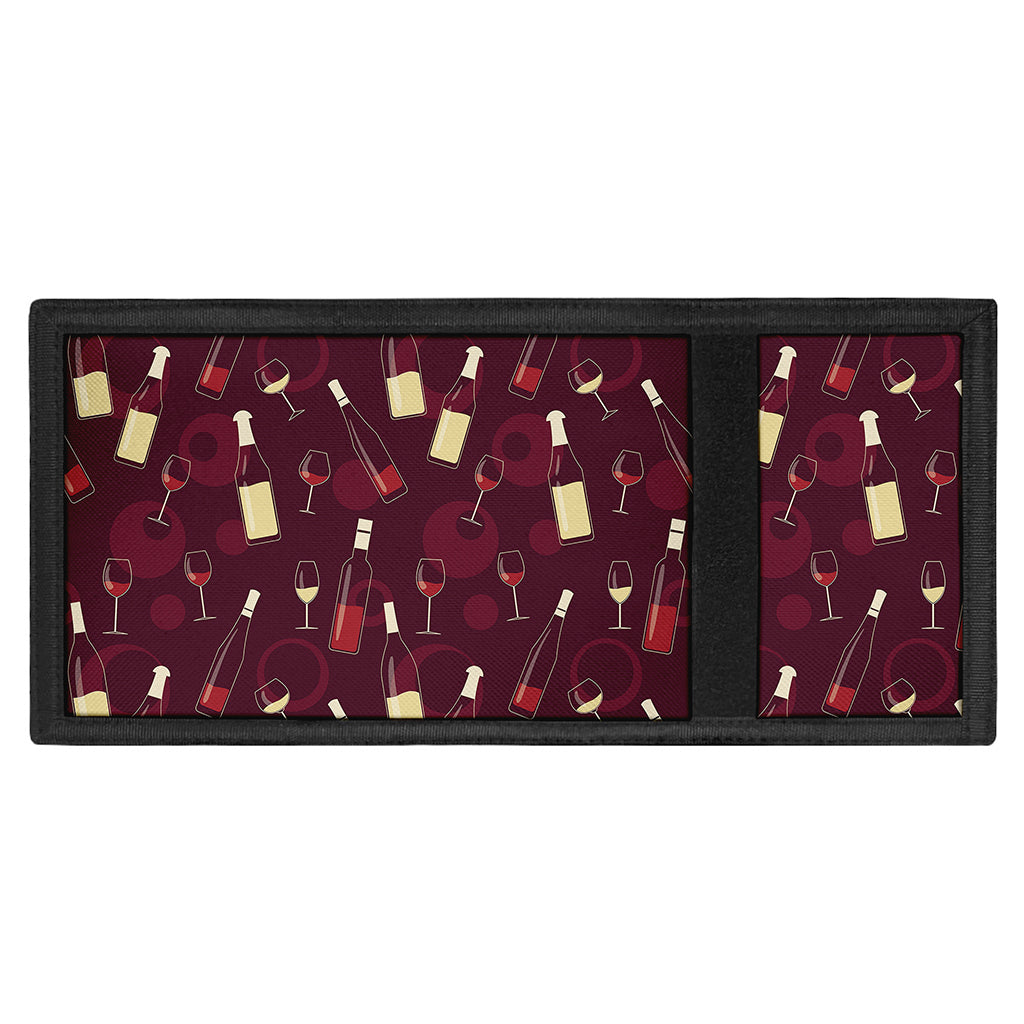 Glasses And Bottles Of Wine Print Trifold Wallet