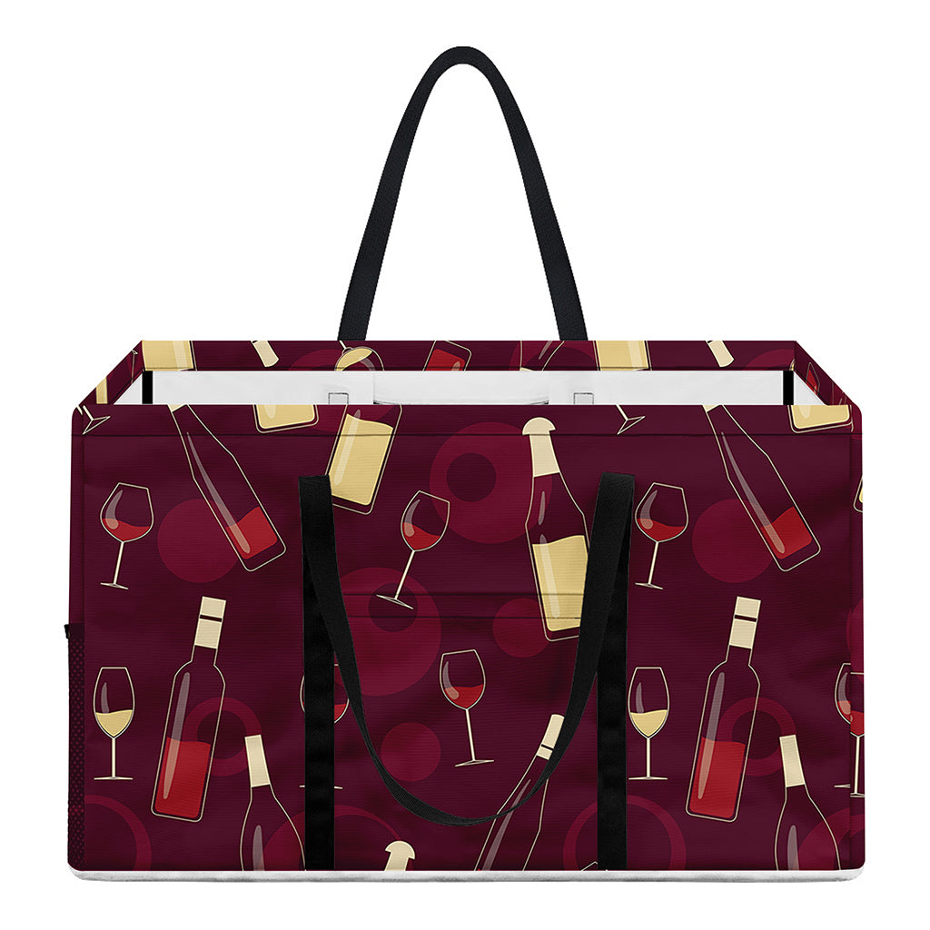 Glasses And Bottles Of Wine Print Utility Tote Bag
