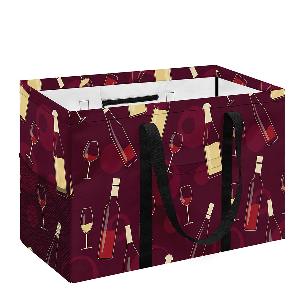 Glasses And Bottles Of Wine Print Utility Tote Bag