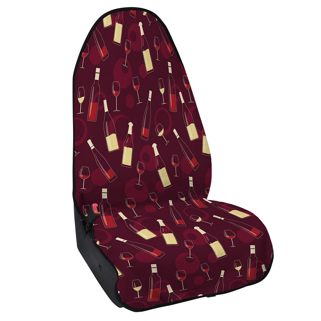 Glasses And Bottles Of Wine Print Waterproof Car Seat Cover