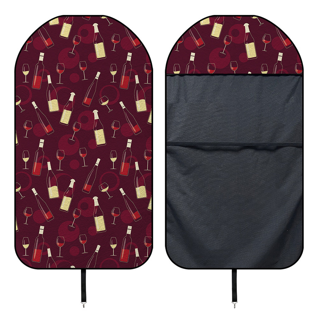 Glasses And Bottles Of Wine Print Waterproof Car Seat Cover