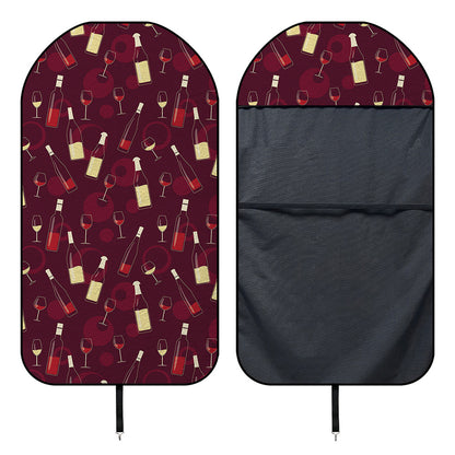 Glasses And Bottles Of Wine Print Waterproof Car Seat Cover
