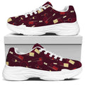Glasses And Bottles Of Wine Print White Chunky Shoes