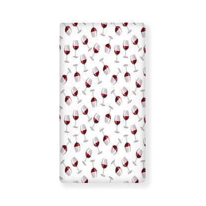 Glasses Of Wine Pattern Print Baby Crib Sheet