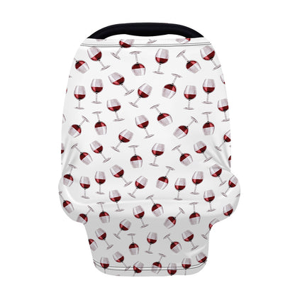Glasses Of Wine Pattern Print Baby Seat Cover