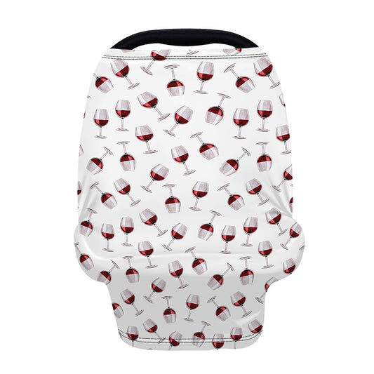 Glasses Of Wine Pattern Print Baby Seat Cover
