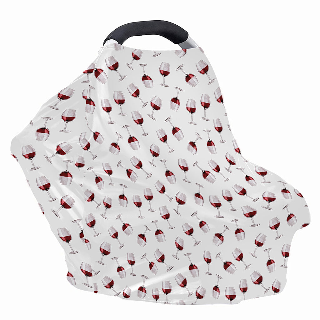 Glasses Of Wine Pattern Print Baby Seat Cover