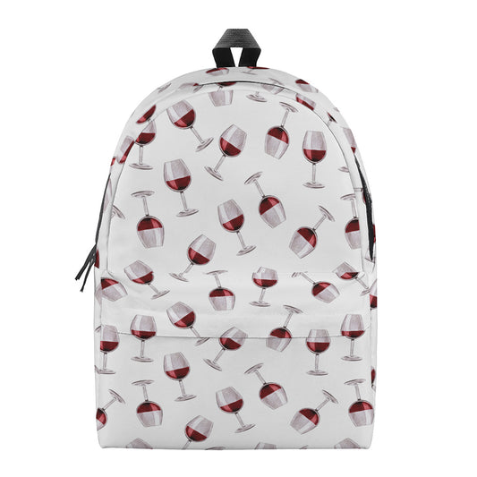 Glasses Of Wine Pattern Print Backpack