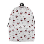 Glasses Of Wine Pattern Print Backpack