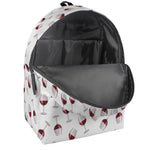 Glasses Of Wine Pattern Print Backpack