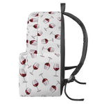 Glasses Of Wine Pattern Print Backpack