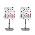 Glasses Of Wine Pattern Print Bar Stool Covers