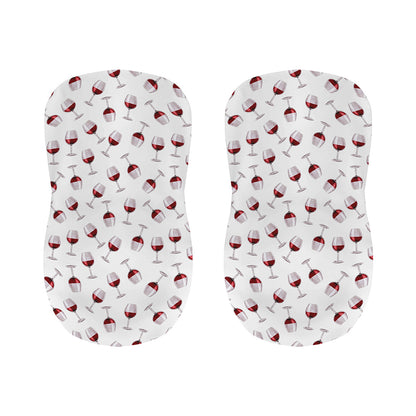 Glasses Of Wine Pattern Print Bar Stool Covers