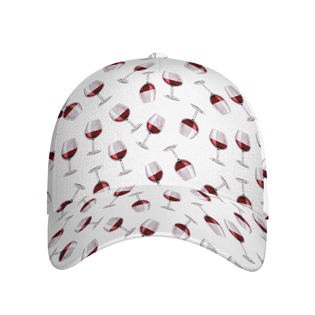 Glasses Of Wine Pattern Print Baseball Cap