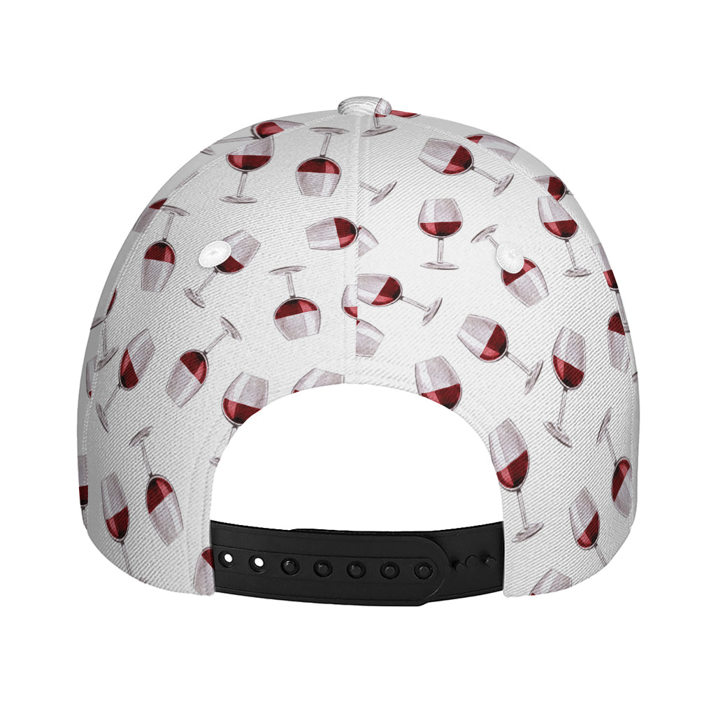 Glasses Of Wine Pattern Print Baseball Cap