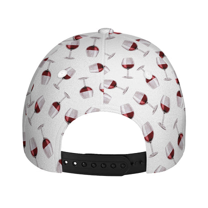 Glasses Of Wine Pattern Print Baseball Cap