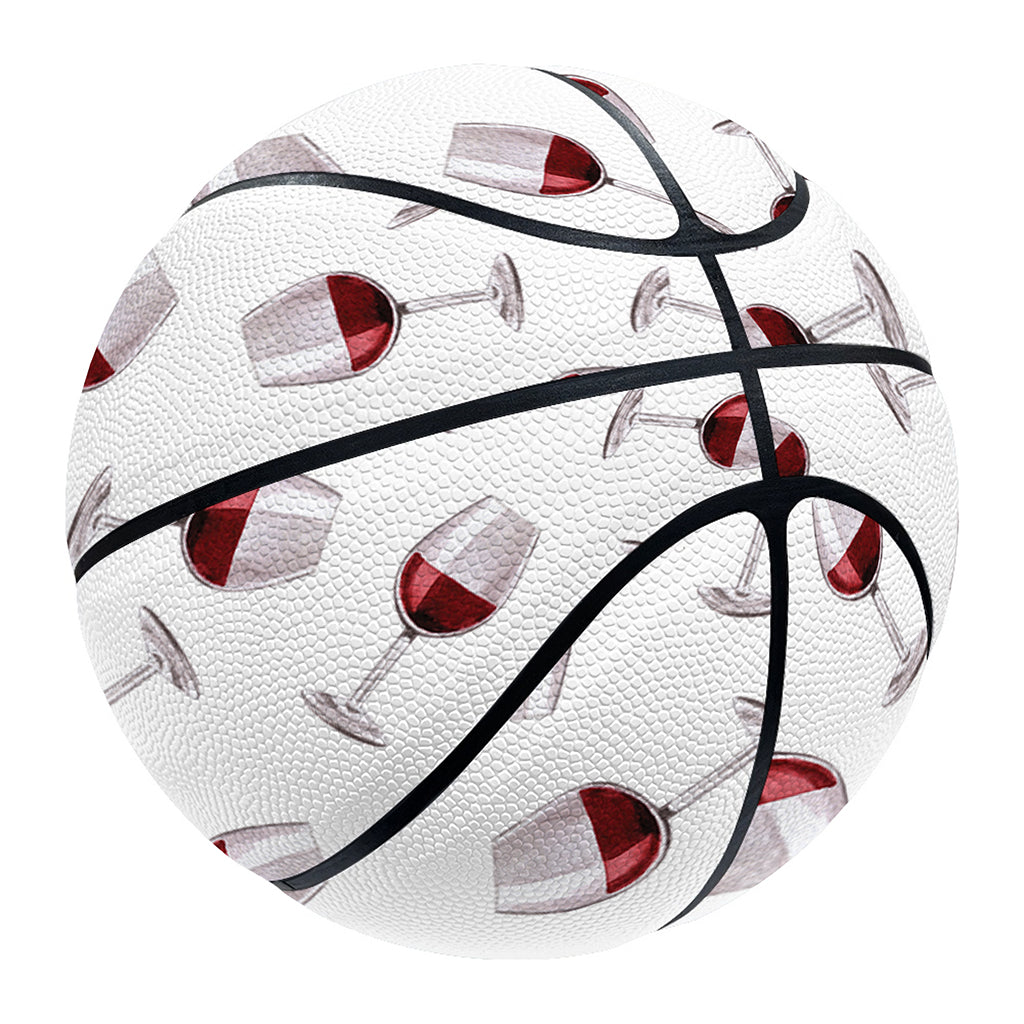 Glasses Of Wine Pattern Print Basketball