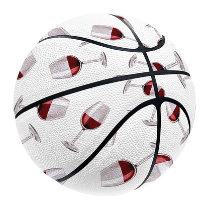 Glasses Of Wine Pattern Print Basketball