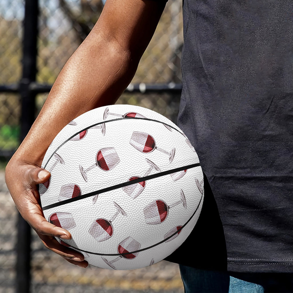 Glasses Of Wine Pattern Print Basketball