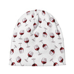 Glasses Of Wine Pattern Print Beanie