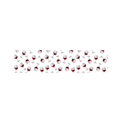 Glasses Of Wine Pattern Print Bed Runner