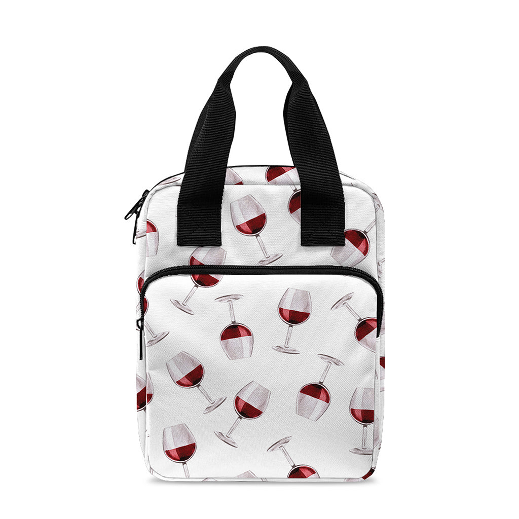 Glasses Of Wine Pattern Print Bible Tote Bag