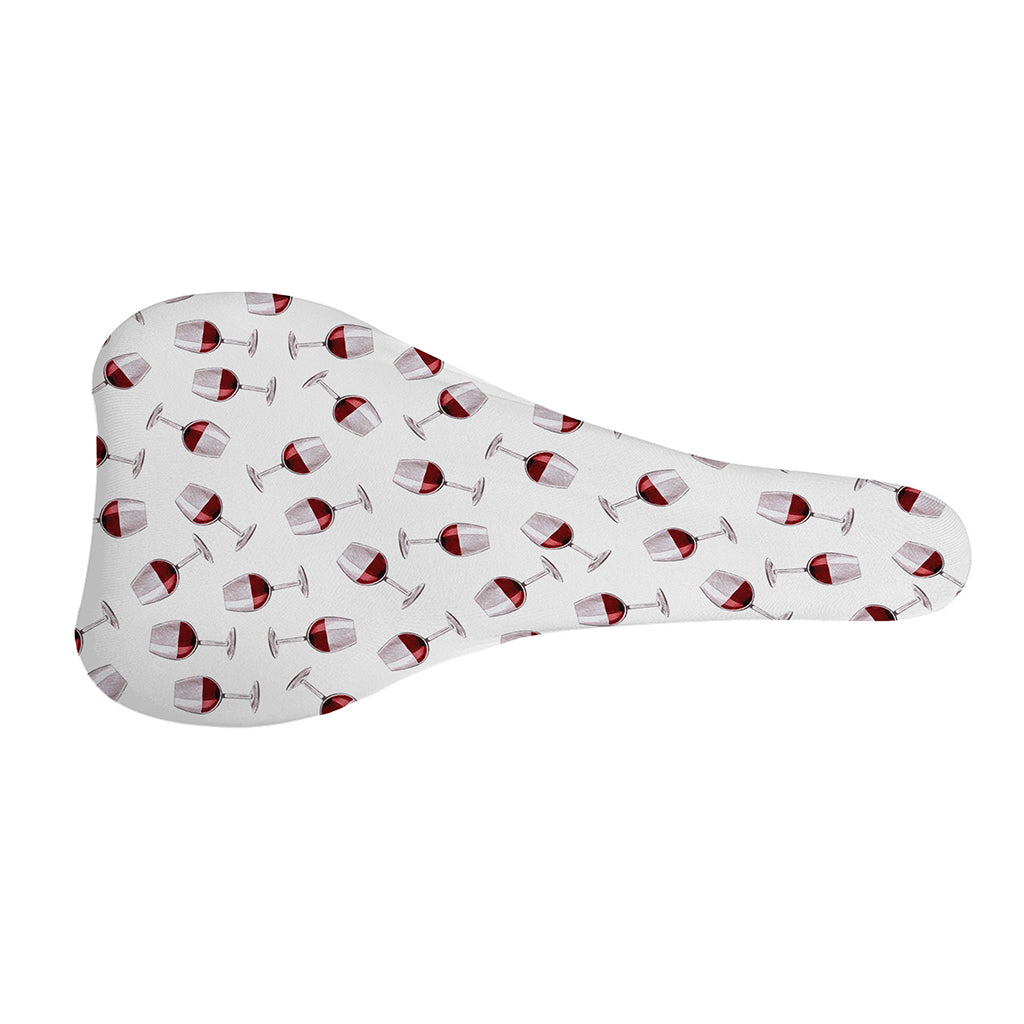Glasses Of Wine Pattern Print Bicycle Seat Cover
