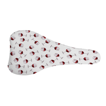 Glasses Of Wine Pattern Print Bicycle Seat Cover