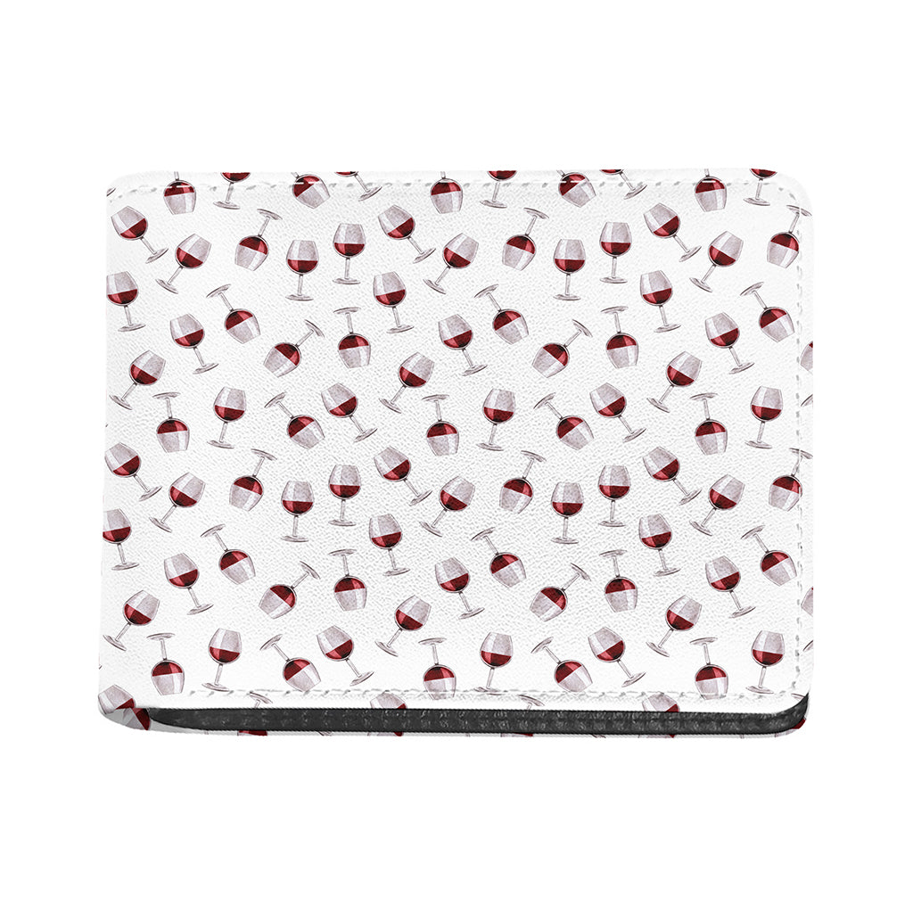 Glasses Of Wine Pattern Print Bifold Wallet