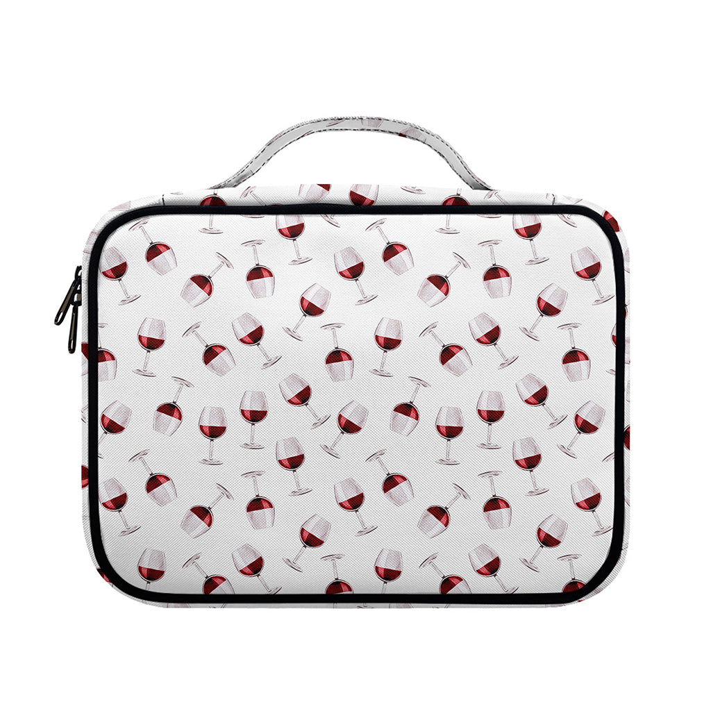 Glasses Of Wine Pattern Print Briefcase Bible Bag