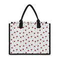 Glasses Of Wine Pattern Print Canvas Tote Bag