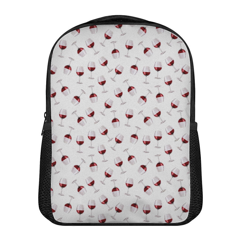 Glasses Of Wine Pattern Print Casual Backpack