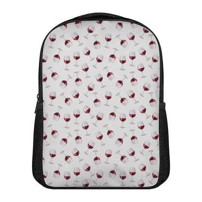 Glasses Of Wine Pattern Print Casual Backpack
