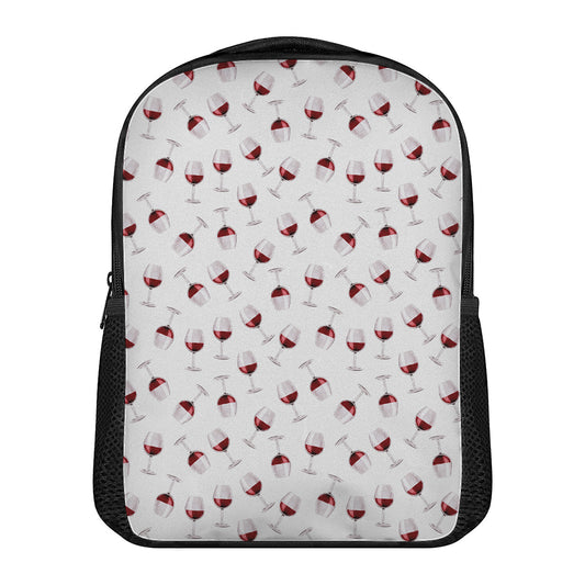 Glasses Of Wine Pattern Print Casual Backpack