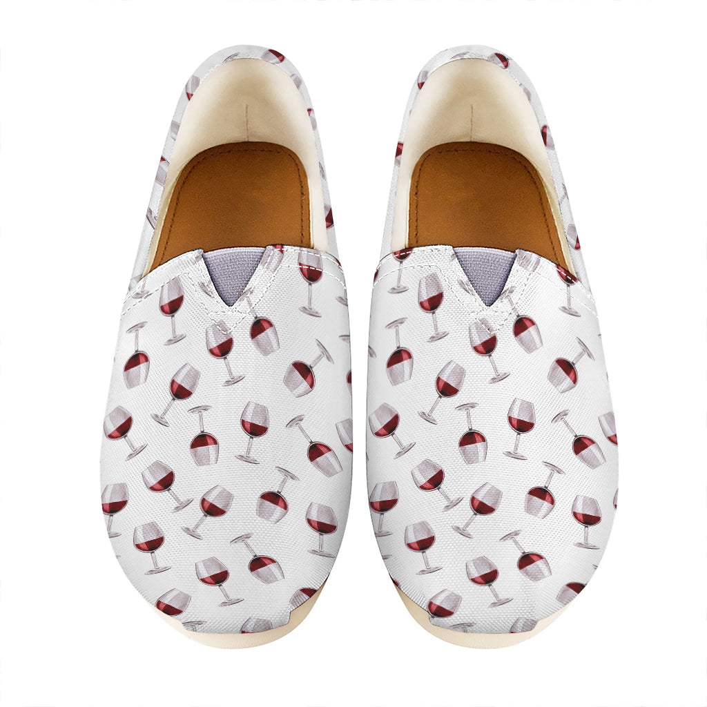Glasses Of Wine Pattern Print Casual Shoes