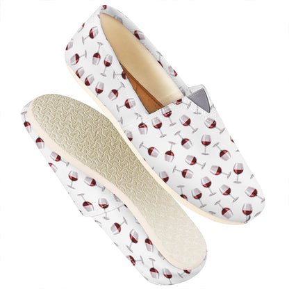 Glasses Of Wine Pattern Print Casual Shoes