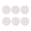 Glasses Of Wine Pattern Print Coaster Set