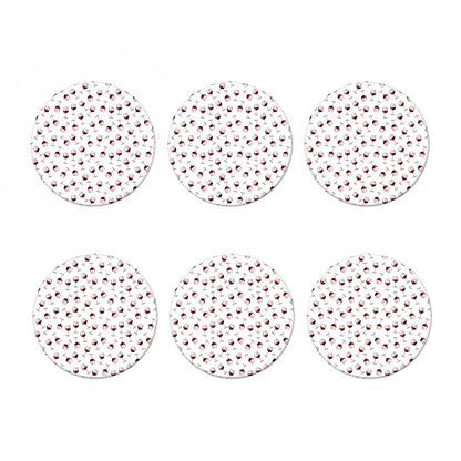 Glasses Of Wine Pattern Print Coaster Set