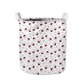 Glasses Of Wine Pattern Print Collapsible Laundry Basket