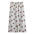 Glasses Of Wine Pattern Print Cotton Front Slit Maxi Skirt