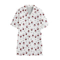 Glasses Of Wine Pattern Print Cotton Hawaiian Shirt
