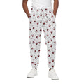 Glasses Of Wine Pattern Print Cotton Sweatpants