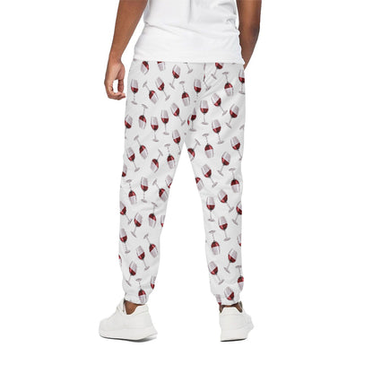 Glasses Of Wine Pattern Print Cotton Pants