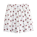 Glasses Of Wine Pattern Print Cotton Shorts