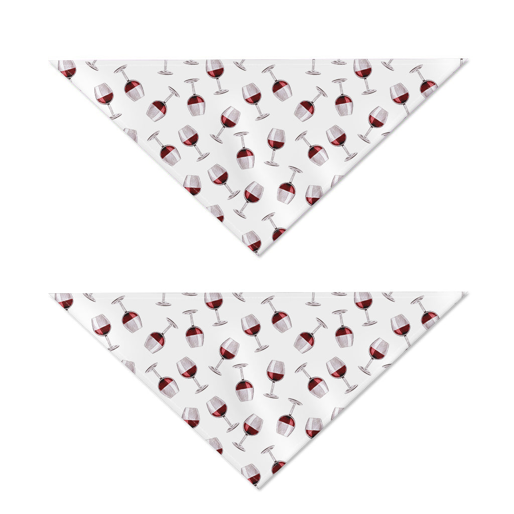 Glasses Of Wine Pattern Print Dog Bandana