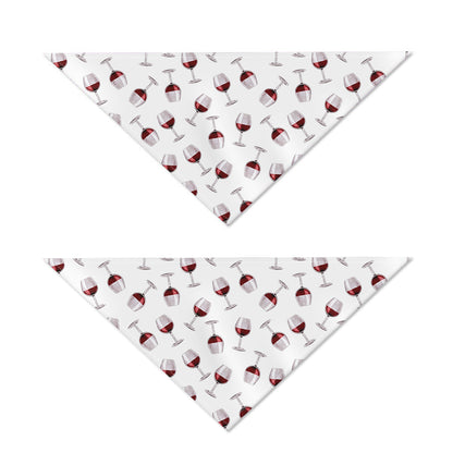 Glasses Of Wine Pattern Print Dog Bandana